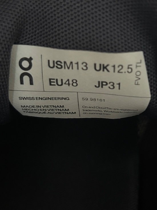 On Cloud 5 Ox/Shadow Sneakers 59.98161, Size 13M